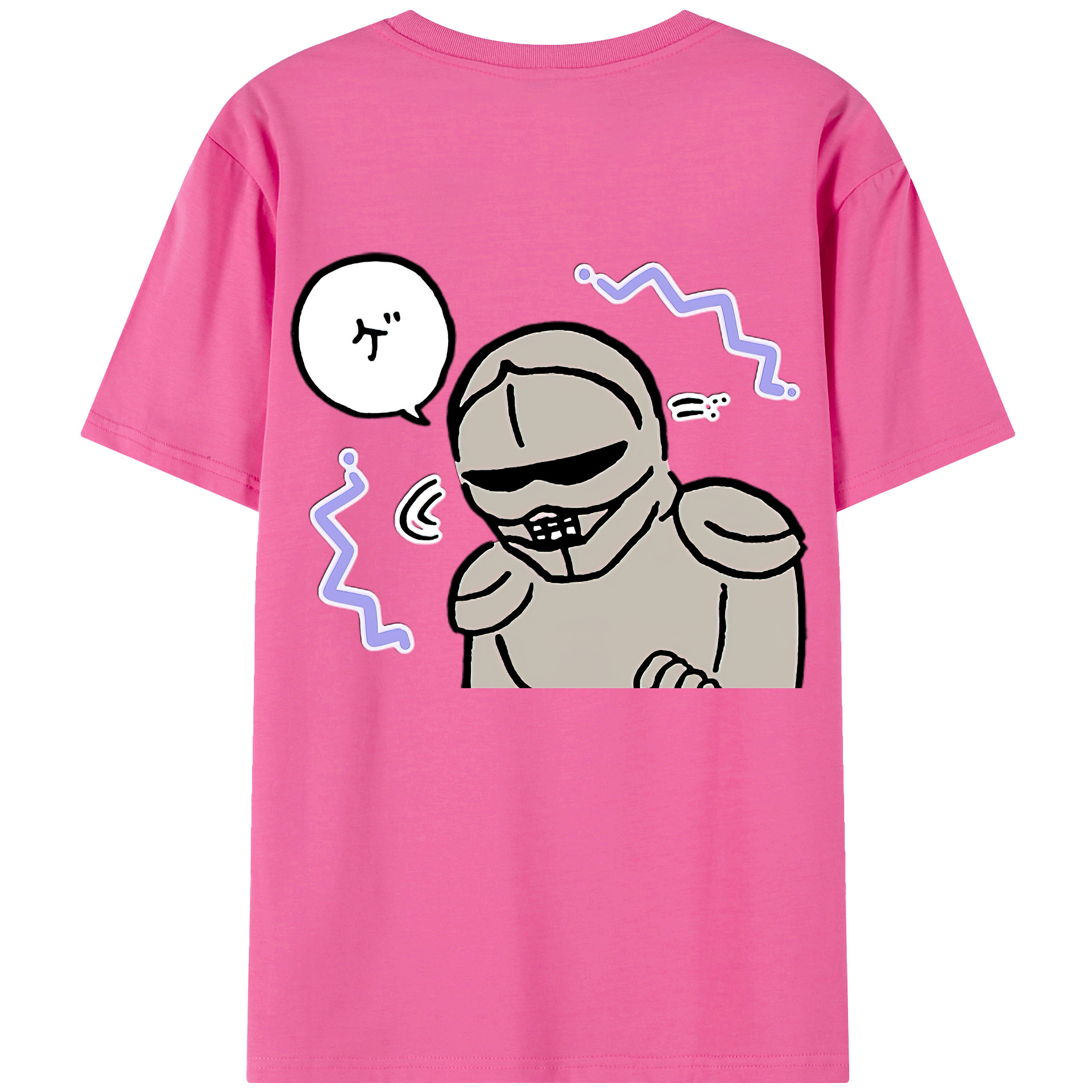 （画像用） ちいかわ 労働の鎧さん Chii-kawa Mr. Armor of Labor レディース半袖Tシャツ(バックプリント)